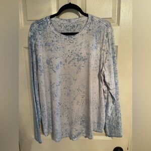 Lululemon tie dye blue love crew